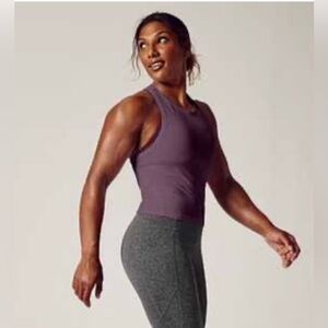 Athleta Shanti Crop Tank Top size XS Volcanic Violet (purple)